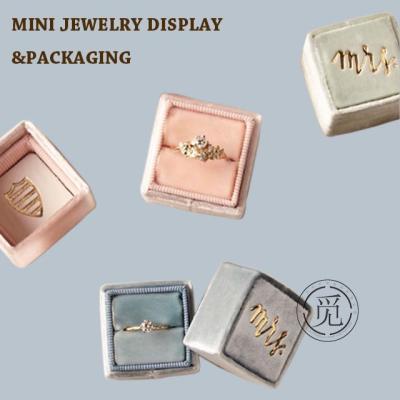 China Fashionable+Cute Cardboard Fancy Jewelry Box, Velvet Ring Buns Couples Wedding Ring Box Engagement Jewelry Boxes for sale