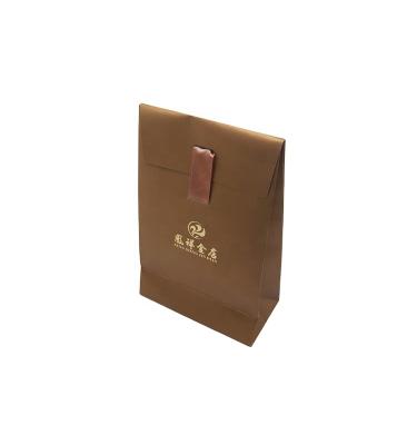 China Desighed Small Recyclable Silk Ribbon Bowknot Jewelry Packaging Brown Kraft Paper Bag for sale