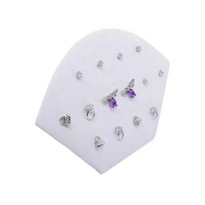 China OEM+ODM+Wholesale White Leatherette Earrings Display For Multiple Australia Pearl Earrings for sale