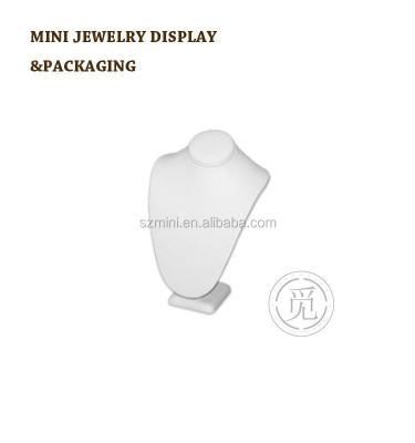 China Large White Leatherette Necklace Display Ideas Necklace Display Ideas Bust Form Bust Jewelry Displays for sale