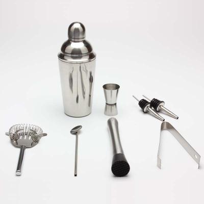 China Reusable; Durable 8 Piece Stainless Steel Cocktail Shaker Set Bartender Kit Cocktwil Set for sale