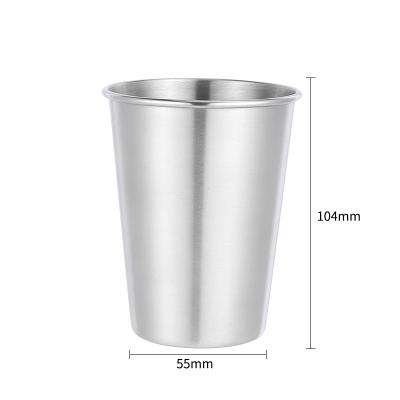 China 2021 Customs Sustainable Metal Drinking Water Cups Small Tea Cup Stainless Steel Wine Cup for sale