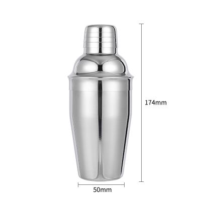 China Viable Factory Direct 350ml Bar Shaker Party Supplies Metal Cocktail Shaker Bartender Wine Accessory for sale