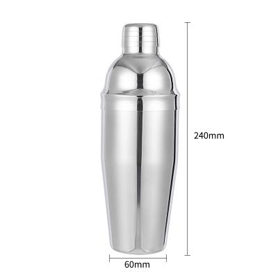 China Factory Direct 25oz Stainless Steel Cocktail Shaker Metal Silver Bar Accessories Viable for sale