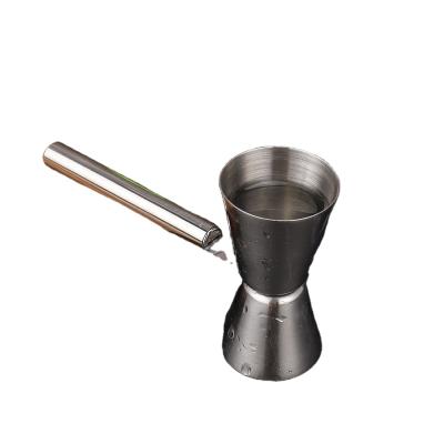 China Sustainable Stainless Steel Wine Measurer Bar Measuring Cup With Holding Handle Tools Bar Supplies for sale