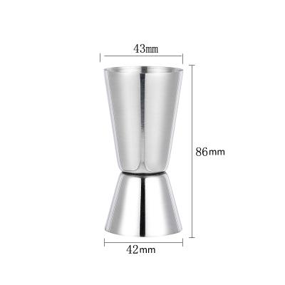 China Viable Double Headed Wine Measuring Cup Stainless Steel Wine Measuring Device Bar Standing Tools for sale