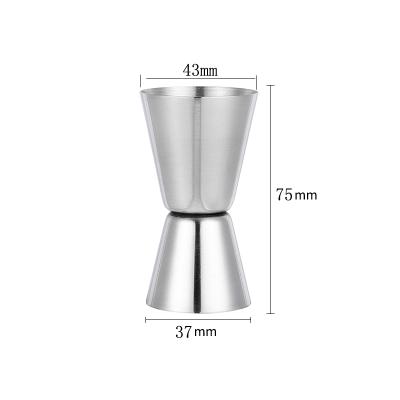 China Viable factory direct double head wine measuring cup stainless steel wine measuring device bar tool for sale