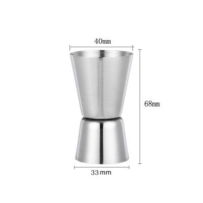 China Viable Professional Stainless Steel Double Head Ounce Wine Measuring Device Measuring Cup Bar Tool Ounce Cup for sale