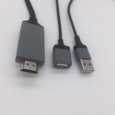 China HDMI To USB Male And USB Female Extension Cable, Mobile Phone To Hdtv Cable for sale