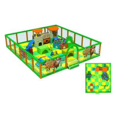 China Supermarket Jungle Theme Soft Small Indoor Playground For Toddler for sale