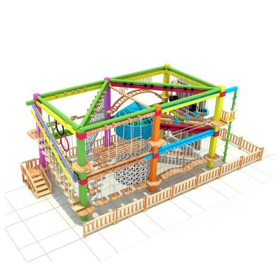 China 4-15 Years Old Indoor / Outdoor Obstacle Course Equipment , Attractive Jungle Gym Playground for sale