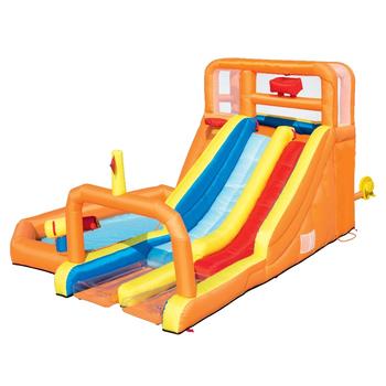 China Plastic Inflatable Playground Bounce Jump House Slide Water Park With Bag for sale