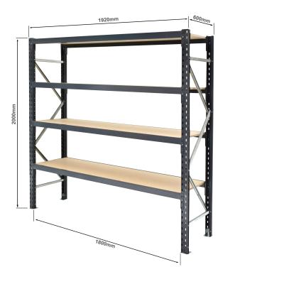 China Durable Mechanical Workshops Or Garage Application 4 Tier Longspan Shelving for sale