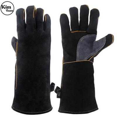 China High Temperature Resistance Extended Protective Non-slip, Wear-resistant, Fire-resistant And Heat-resistant Welding Work Gloves for sale