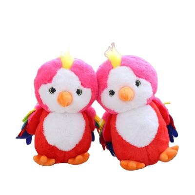 China Animal Pillow Plush Parrot Stuffed Plush Doll Product Stuffing Electric Talking and LED Lighting Parrot Plush Toys for sale