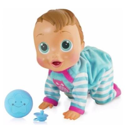 China 2021 Product Fashion Laughing And Crying Cute Electric Baby Musical Doll Plush Doll Wow With Window Box Package for sale