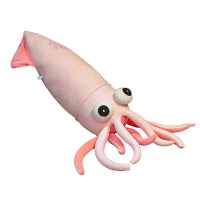 China Custom Soft Stuffed Plush Doll Product Cushion Squid Plush Animal Shaped Pillow for sale