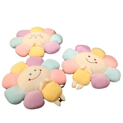 China Hot Selling Toy Cute Expression Plush Sunflower Pillow Stuffed Doll Product Simulation Sunflower Cushion Plush Sunflower Pillow for sale