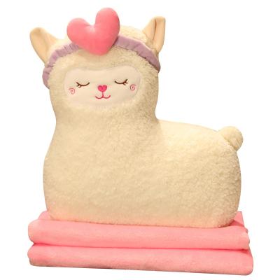 China Soft Plush Doll Product Alpaca Llama Plush Toy With Hugging Cushion Kid Gift Alpaca Pillow for sale