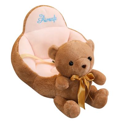 China Contemporary hot sale plush baby feeding sofa with seatbelt /plush baby support seat plush animal sofa resting seatbelt/baby chair sofa for sale