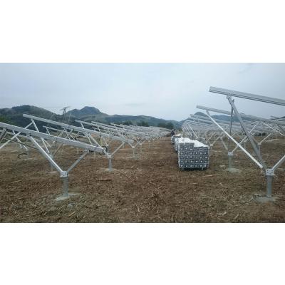 China Easy Install Bracket Solar Panel Mounting Racking Solar Ground Support Structures With Ground Screw for sale