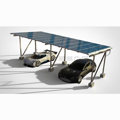 China Aluminum alloy 6005-T5 & 304 Stainless Steel Low Budget Strcutre Parking Lot/Solar Car Awning/Solar Car Parking Pitch For Solar Parking Rack Rack System for sale