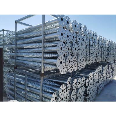 China Solar Ground Mounting System Customized Galvanized Steel Ground Screw Piles For Solar Mounting System Earth Ground Screw Anchor for sale