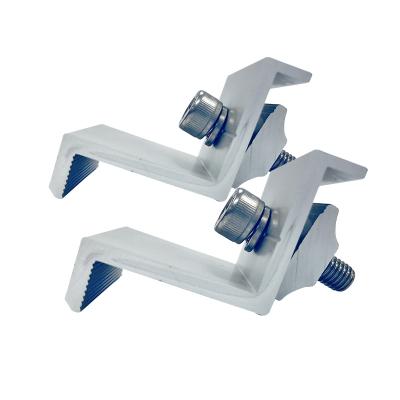 China Solar Mounting Clamp Solar Panel System PV Panel Installation Price Aluminum Alloy Bracket End Clamps For Solar Panel Bracket for sale