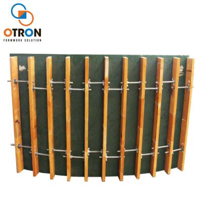 China Wholesale Curve Formwork Concrete Wall Formwork Easily Assembled Wooden Shuttering System for sale