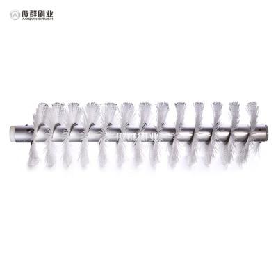 China Stainless Steel First Quality Industrial Roller Band Brush Spiral Strip Belt Cleaning Brush for sale