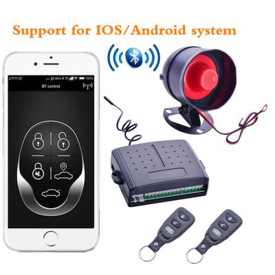 China Auto Central Door Lock Phone App Control Car Alarm System For 12v Cars IOS and Android for sale