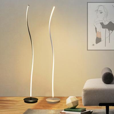 China Amazon Warm Unique Decorative Spiral Floor Lamp Table Series Led Standing Light In Bedroom Living Room Bedside for sale