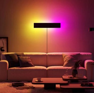 China Colorful Dimmable RGB Indoor Lighting Wall Lights Dimmable RGB LED Bedroom Bedside Wall Lamps Modern Living Room Decoration for sale