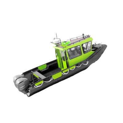 China Smooth And Fast Speedboat Fiberglass Yacht Fishing Plastic Pe Boat HDPE Workboat for sale