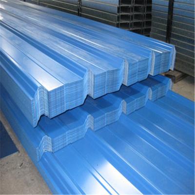 China PPGL Corrugated Galvanized Steel Sheet 22 Gauge Metal Roofing for Warehouses for sale