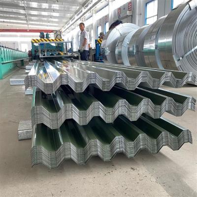 China 24 Gauge Zinc-Coated Galvanized Corrugated Steel Roofing Sheet for Modern Warehouse Design for sale