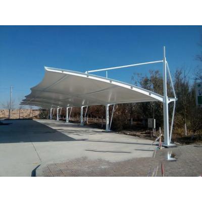 China Other Modern Outdoor H-Shaped Steel Frame PVDF Tensile Fabric Car Parking Shed Architectural PTFE Membrane Structure Tent for sale