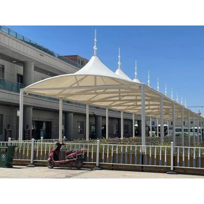 China Modern Designed Sleek Car Parking Shed with Outdoor PVDF PTFE Membrane Structure Tent for sale