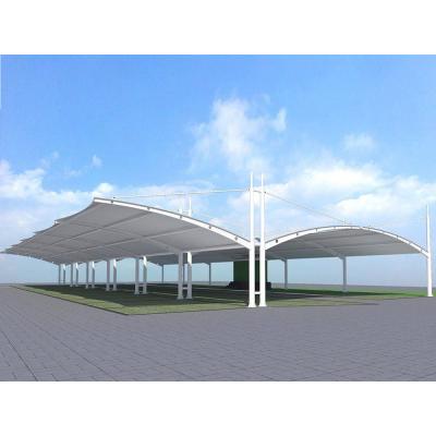 China Modern Design PVDF Tensile Fabric Roof Canopy for Outdoor in Modern Industrial Parks for sale