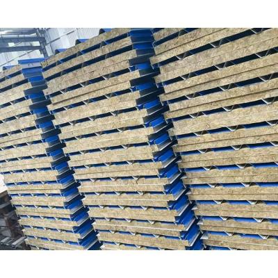 China Moderne ontwerper Warehouse Wanden Brandgeïsoleerd geluidsabsorberend dakpaneel Rock Wool Sandwich Panels Te koop