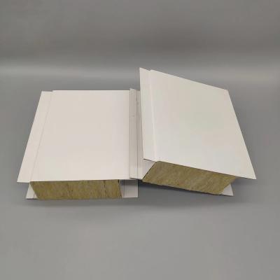 China Moderne design Rock Wool Sandwich Panels A1 Brandgewaardeerd Mineraalwol dak voor magazijnen Te koop