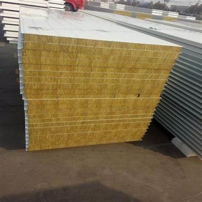 China 50/75/100/150mm A1 Grade Fireproof Metal Sandwich Wall Panels with Rock Wool Insulation for sale