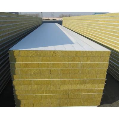 China Fireproof Rock Wool Sandwich Panel for Modern Design Warehouse Wall Roof Insulation for sale