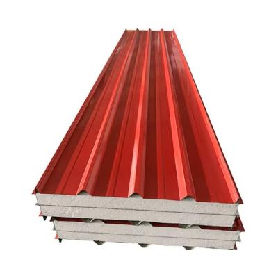 China Modern Warehouse Roof and Wall Insulated EPS Sandwich Panel with PU Foam Core Material for sale