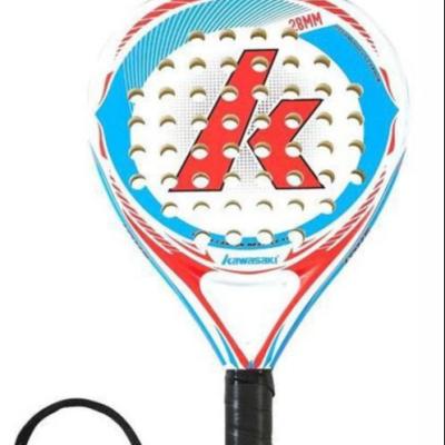 China Soft EVA Face Tennis Paddle Racket Carbon Fiber + Fiberglass Kawasaki Kids Padel Tennis Carbon Fiber with Padel Bag Cover for sale