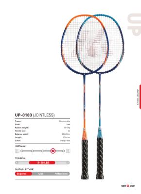 China Durable Type Kawasaki Badminton Racket 1U Aluminum Alloy Frame Badminton Racket Racket With String For Outdoor Entertainment UP-0183 for sale