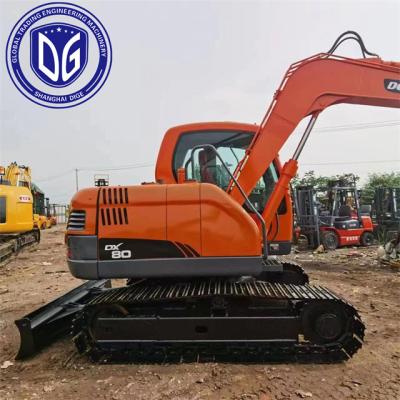 China Doosan Mini Bagger Verkauf DX80 8 Tonnen Gebraucht Doosan Bagger Gebrauchtes Hydraulisches Bagger zu verkaufen