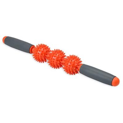 China Massage& Recovery Pressure Point Muscle Roller Massager Stick with Spike Balls for sale