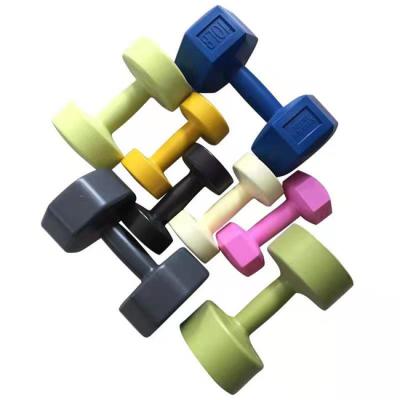 China Wholesale Cheapest Home Fitness Use PVC Cement Plastic Dumbbells for sale