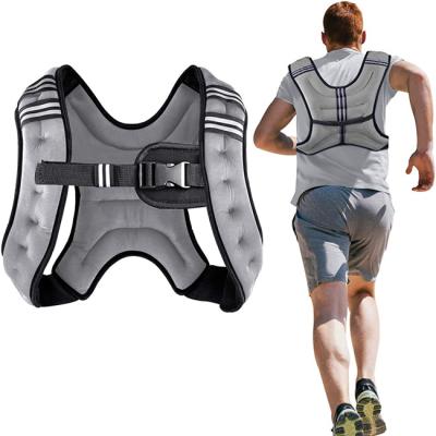 China Cloth weighted vest for 4 6 8 12 16 lbs. weighs included, adjustable bodyweight vests for training workout, jogging, walking for sale